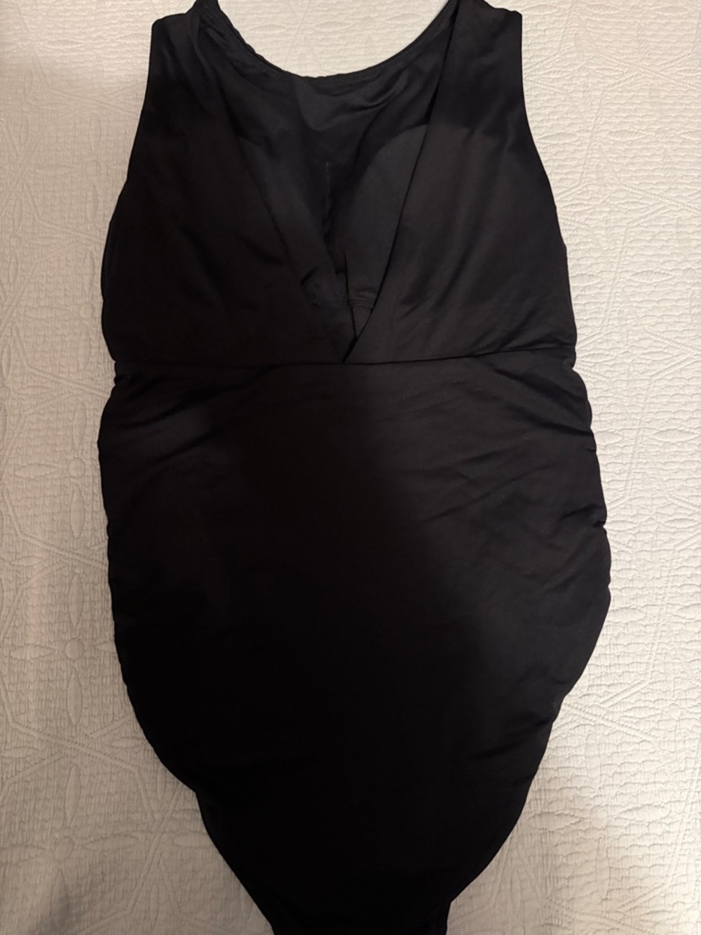 Source Unknown Black Sleeveless V-Neck Sheath Dress